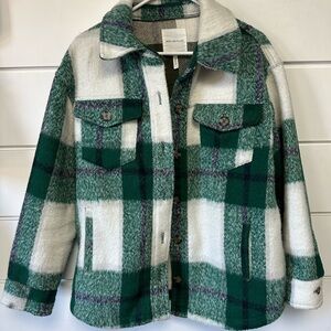 Women’s Large Green Plaid Jacket by Avec Les Filles